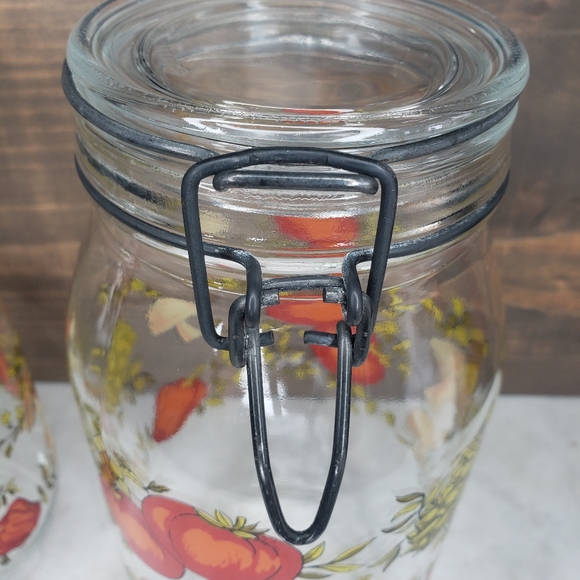 Vintage spice of life MCM glass canister set 2L and 1.5L latch top 🍄 - Picture 8 of 15
